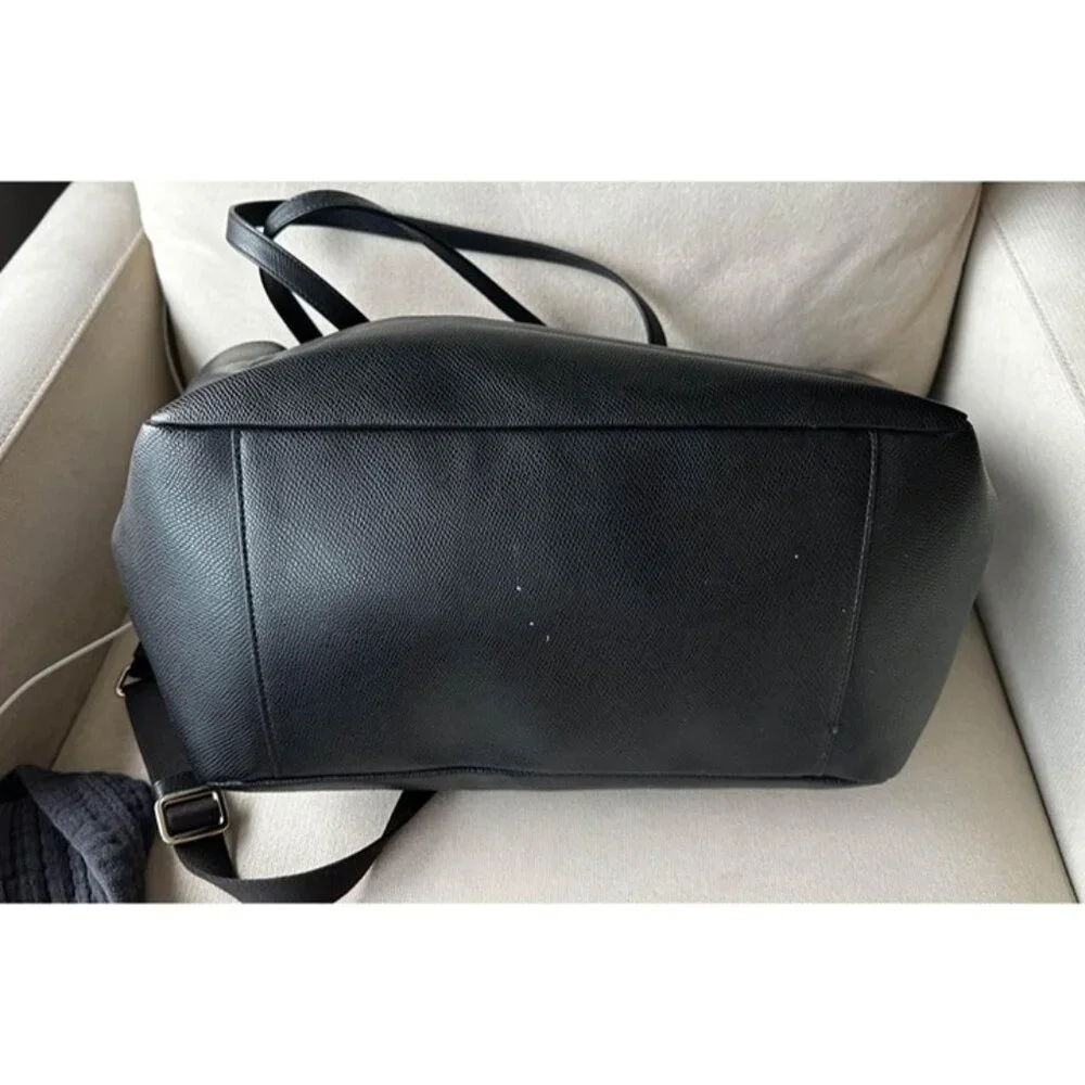 large leather Coach diaper bag